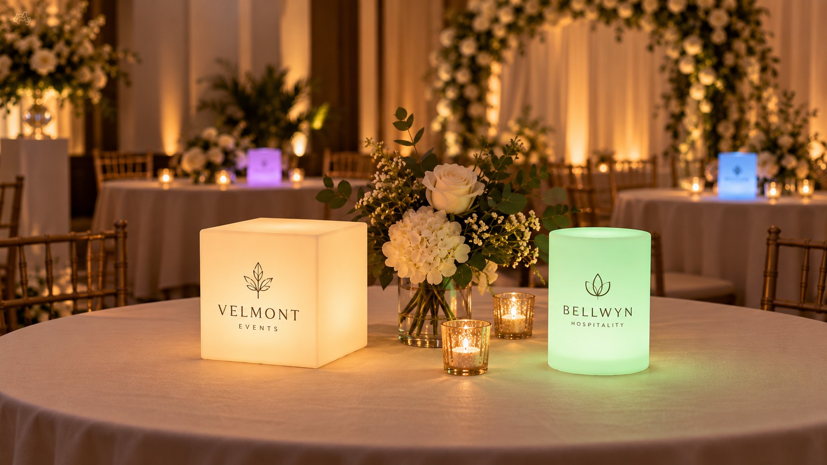 LED Wedding Centrepieces That Glow All Night
